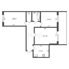 Продается 3-комн. квартира, 62,1 м²