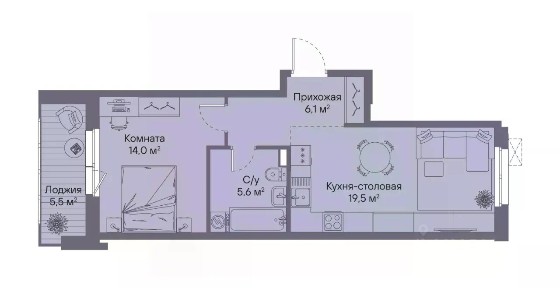 Продается 1-комн. квартира, 48 м²