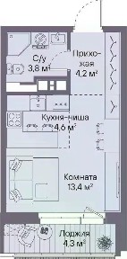 Продается 1-комн. квартира, 28,2 м²