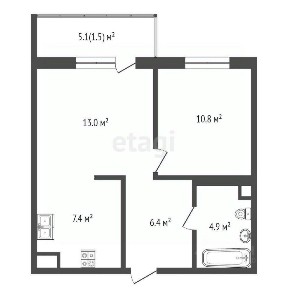 Продается 2-комн. квартира, 43,9 м²