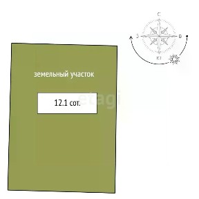 Продается участок, 12,1 сот.