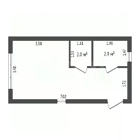 Продается 2-этажный дом, 23,7 м²