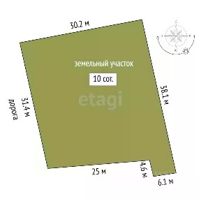 Продается участок, 10 сот.