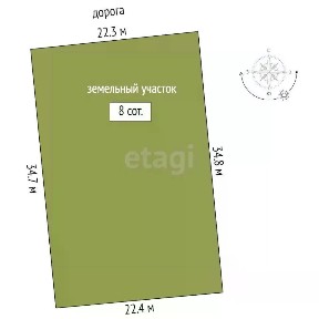 Продается участок, 8 сот.