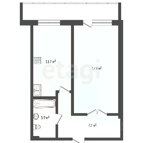 Продается 1-комн. квартира, 40,6 м²