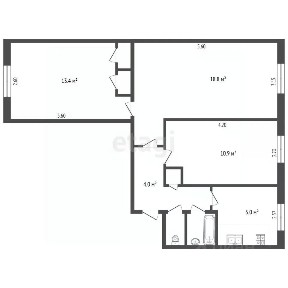 Продается 3-комн. квартира, 56,8 м²