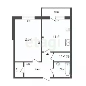 Продается 1-комн. квартира, 33,2 м²
