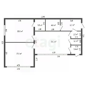 Продается 1-этажный дом, 81,7 м²