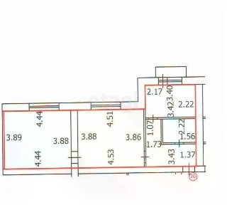 Продается 2-комн. квартира, 53 м²