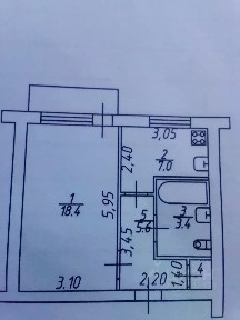 Продается 1-комн. квартира, 38,1 м²