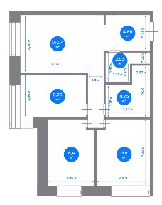 Продается 3-комн. квартира, 58 м²