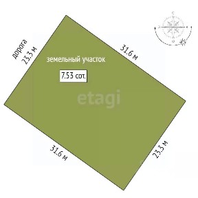 Продается участок, 7,53 сот.