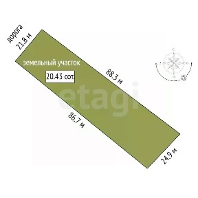 Продается участок, 20,43 сот.