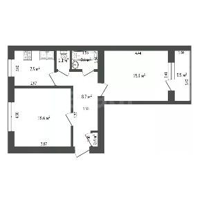 Продается 2-комн. квартира, 51,3 м²