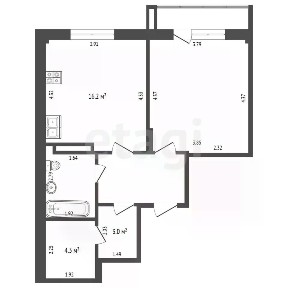 Продается 1-комн. квартира, 47,8 м²