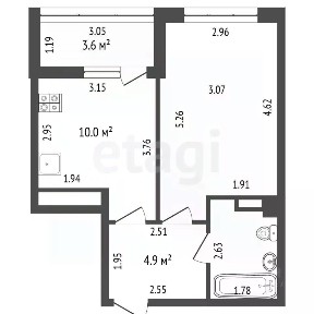 Продается 1-комн. квартира, 34,5 м²