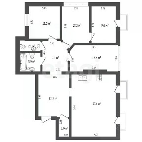 Продается 4-комн. квартира, 100 м²