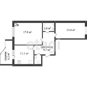 Продается 2-комн. квартира, 65 м²