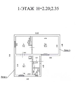 Продается 1-этажный дом, 45 м²