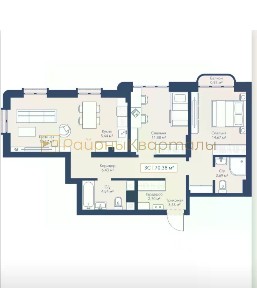 Продается 3-комн. квартира, 69 м²