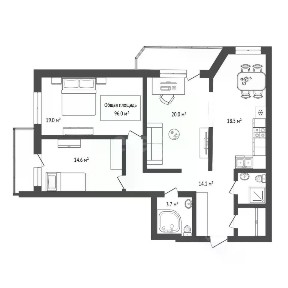 Продается 3-комн. квартира, 96 м²