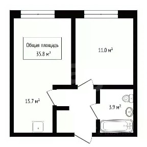Продается 1-комн. квартира, 35,8 м²