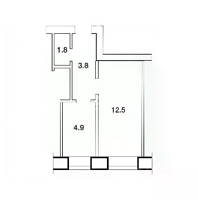 Продается 1-комн. квартира, 22,4 м²
