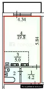 Продается студия, 33 м²