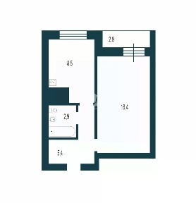 Продается 1-комн. квартира, 33,1 м²