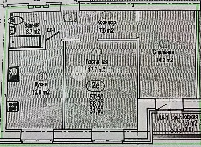 Продается 2-комн. квартира, 58,6 м²