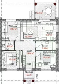 Продается 50% часть дома, 103,6 м²