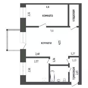 Продается 2-комн. квартира, 44,8 м²