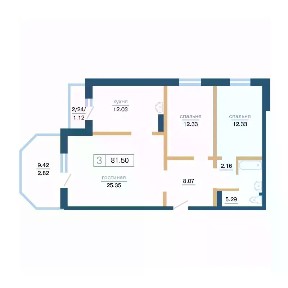 Продается 3-комн. квартира, 81,5 м²