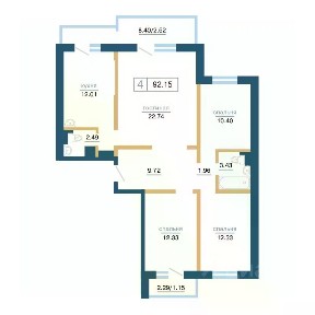 Продается 4-комн. квартира, 92,15 м²