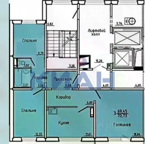 Продается 3-комн. квартира, 69,4 м²