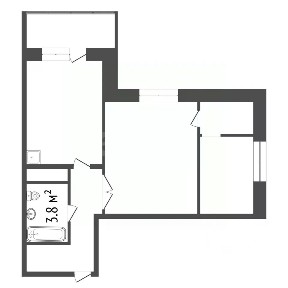 Продается 2-комн. квартира, 45,7 м²