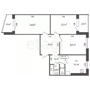 Продается 3-комн. квартира, 71 м²