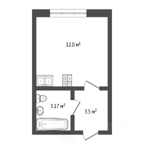 Сдается студия, 36 м²