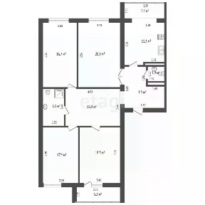 Продается 4-комн. квартира, 119,1 м²
