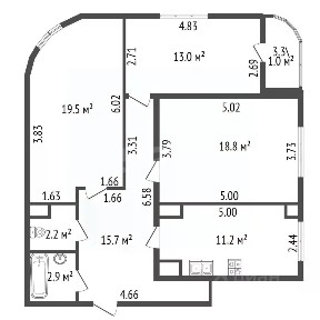 Продается 3-комн. квартира, 83,3 м²
