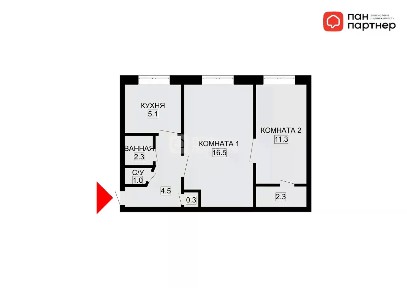 Продается 2-комн. квартира, 43,3 м²