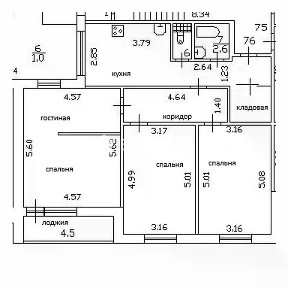 Продается 3-комн. квартира, 86,9 м²