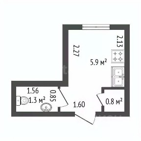Продается студия, 8 м²