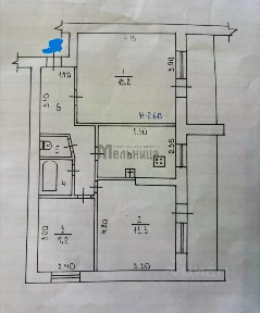 Продается 3-комн. квартира, 63,1 м²