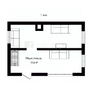 Продается 2-этажный дом, 53,6 м²