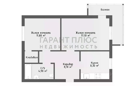Продается 2-комн. квартира, 51,7 м²