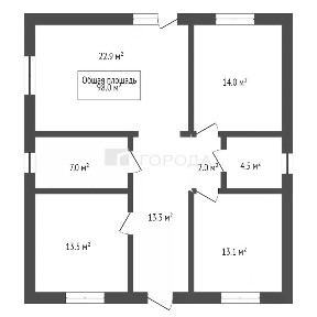 Продается 1-этажный дом, 98 м²