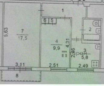 Продается 2-комн. квартира, 43,1 м²