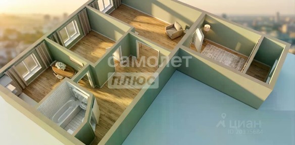 Продается 3-комн. квартира, 57,6 м²