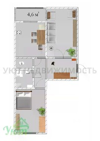 Продается 2-комн. квартира, 59,8 м²
